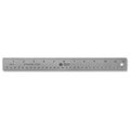 Business Source Business Source BSN32361 Stainless Steel Ruler; 12 in. L; Nonskid; Silver BSN32361